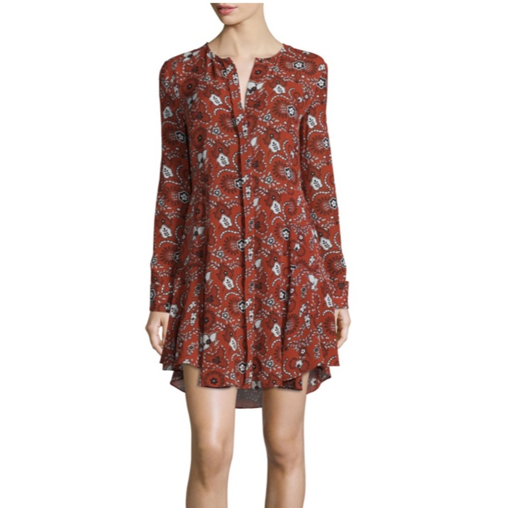 Long sleeve pleated ALC dress
